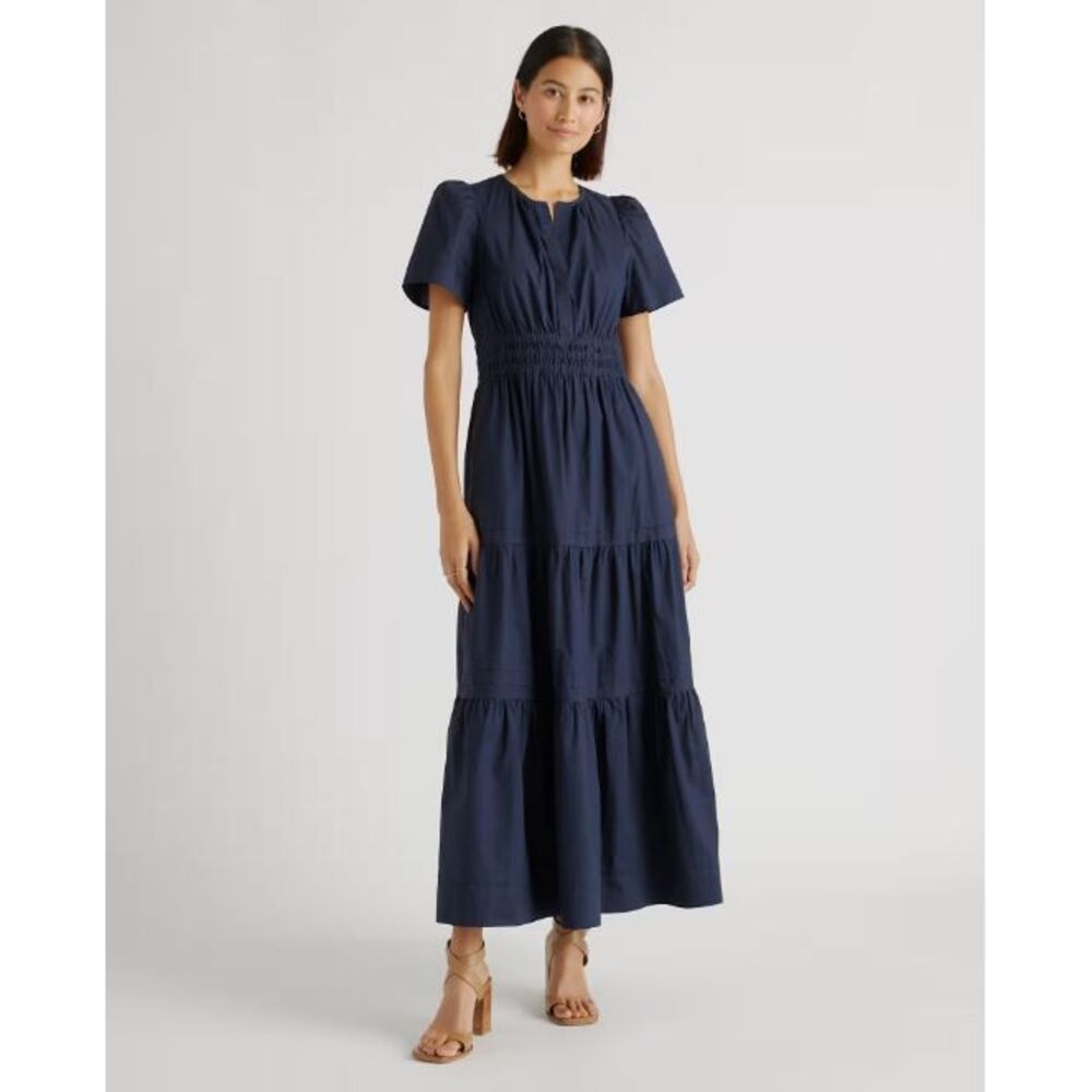 Quince Navy Blue Maxi Dress NWT